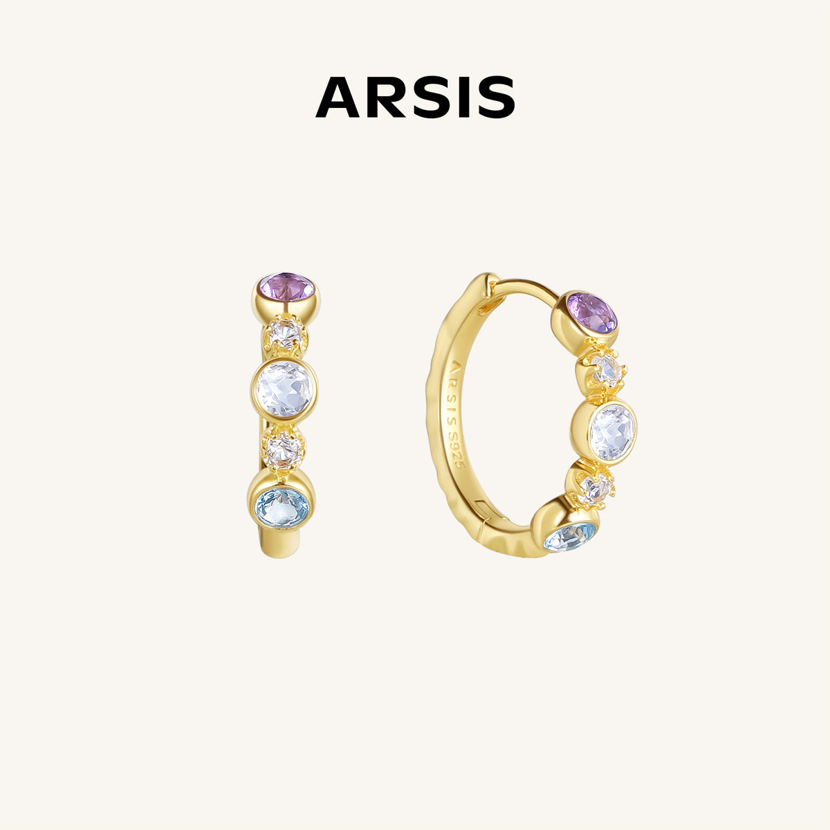 Secret Garden Gemstone Party Hoop Earrings