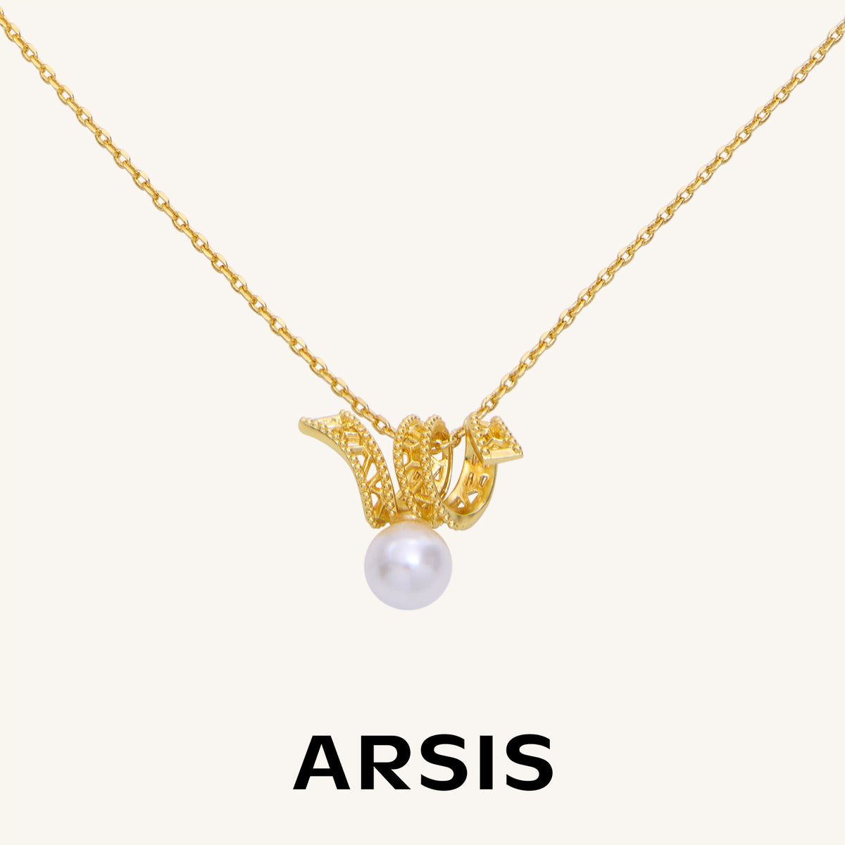 Rubans Single Pearl Necklace