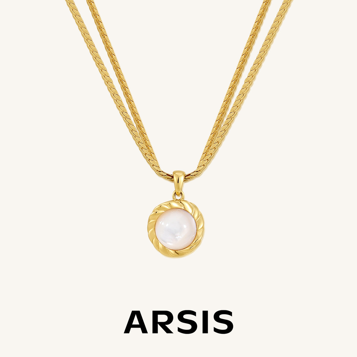 Moonlight Twin Snake Chain Necklace