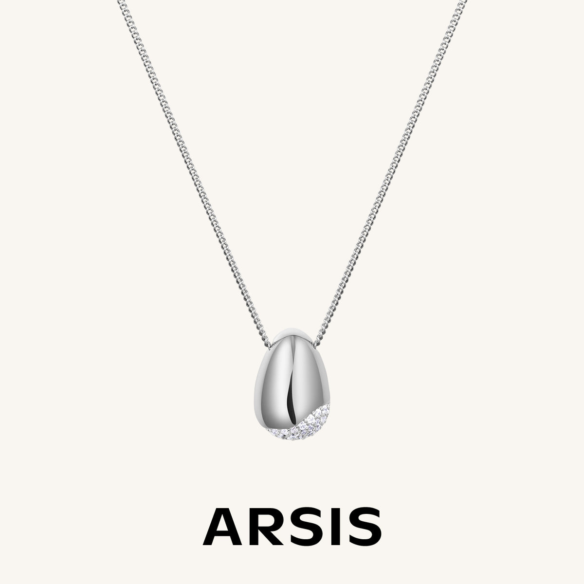 Crafted Teardrop Pendant Necklace