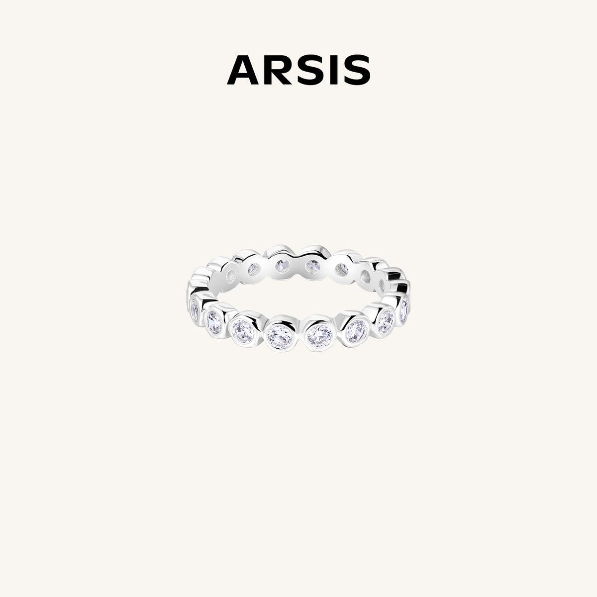 Crafted CZ Bobble Ring