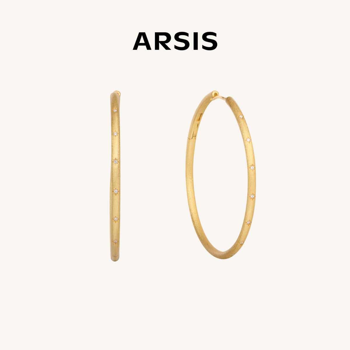 Starry Night Oversized Thin Hoop Earrings