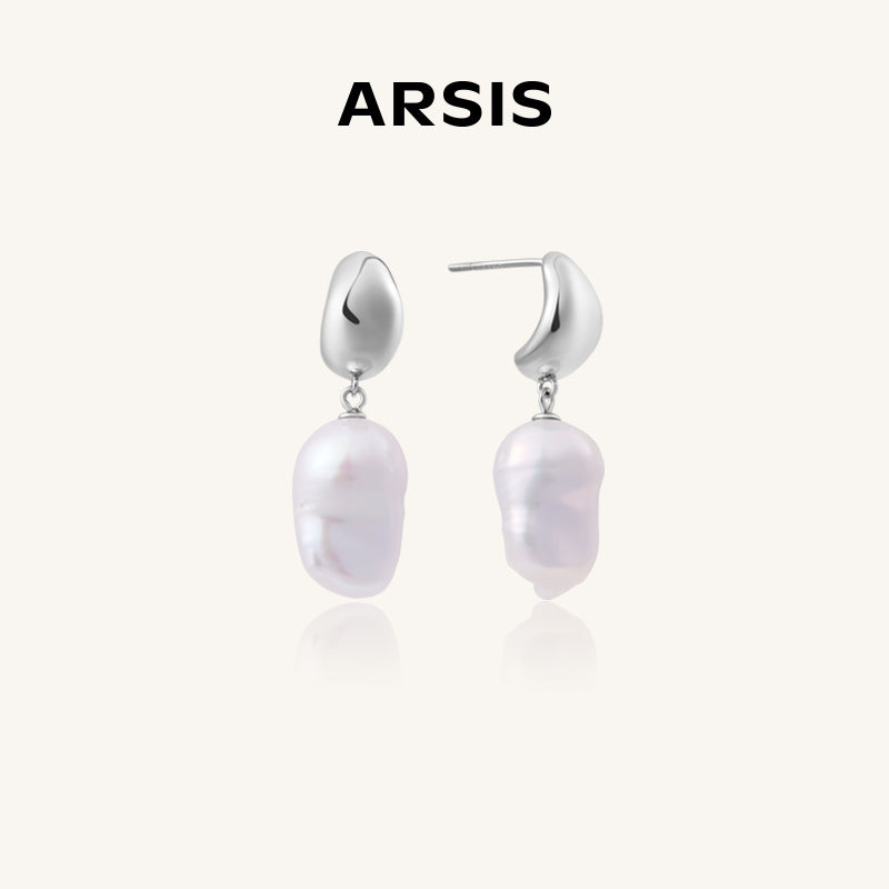 Baroque Pearl Cloud Drop Earrings