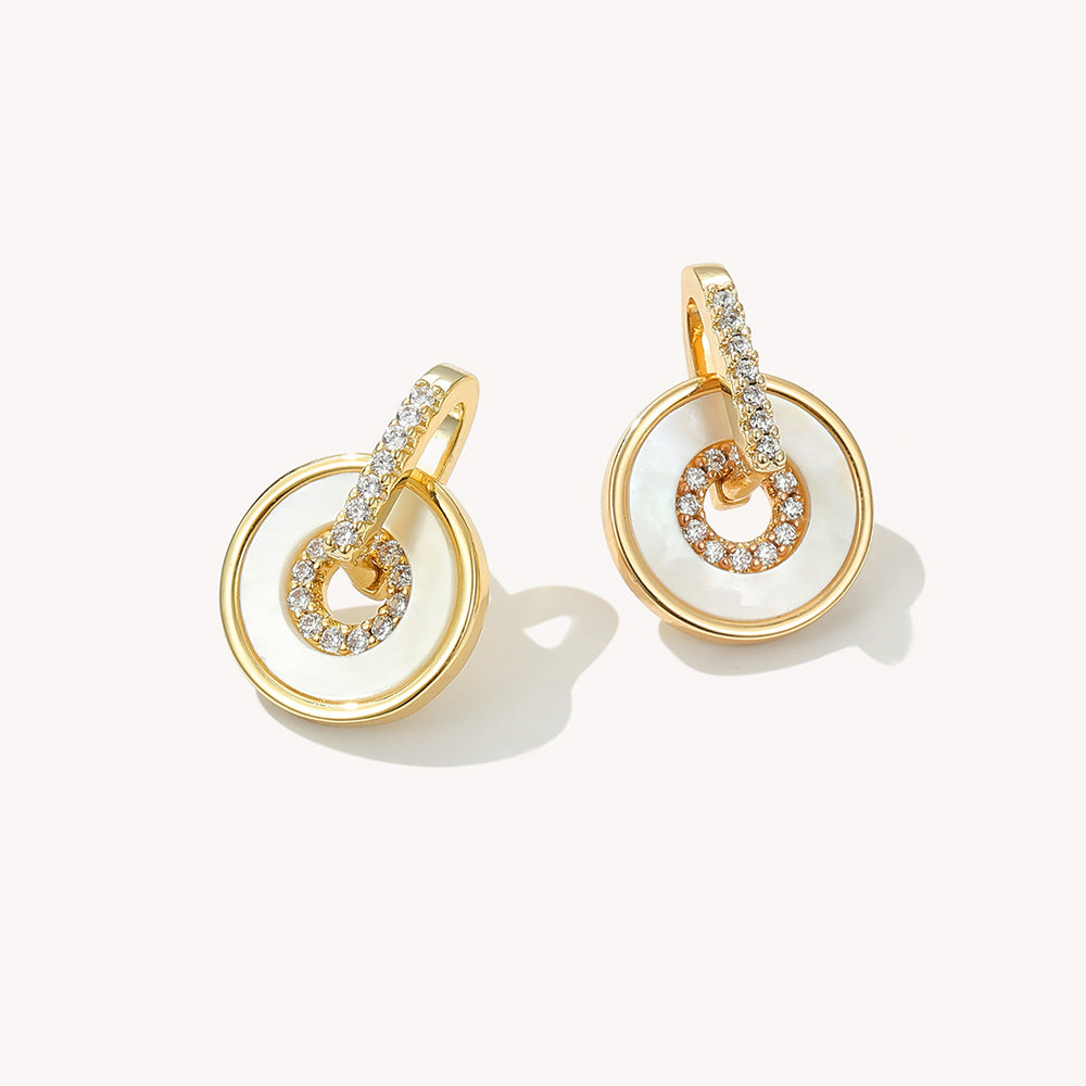 Mother Pearl Lucky Knot Earrings
