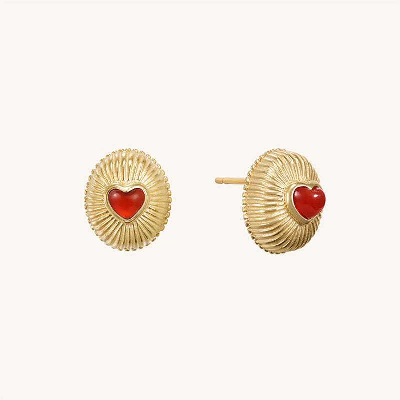 Secret Garden Summer Heart Studs