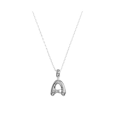 Imprint Pearl Letter Pendant Necklace