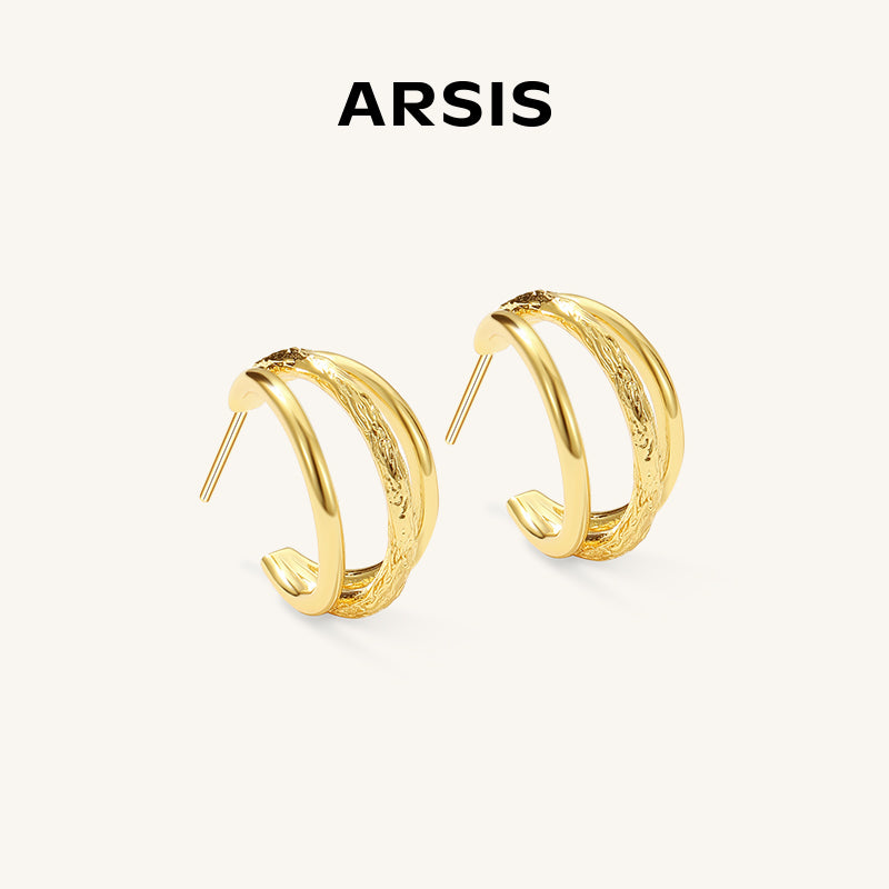 Mix & Match Medium Triple Row Hoop Earrings