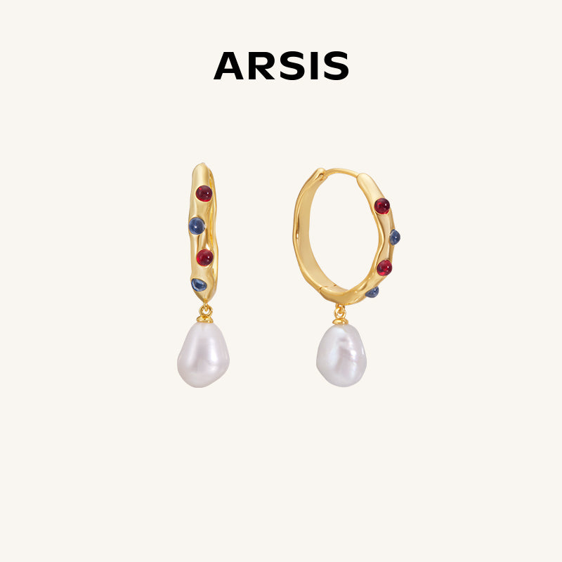 Johannes Baroque Pearl Hoop Earrings