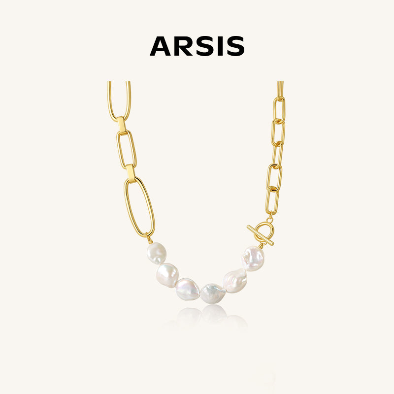 Baroque Pearl Patchwork Necklace