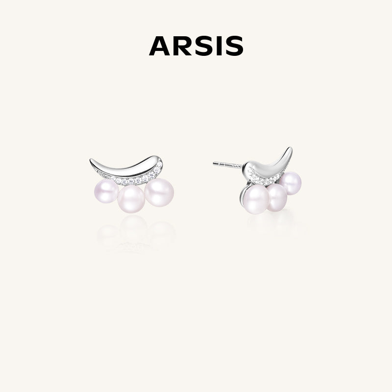 Crafted Smile Studs Pearl