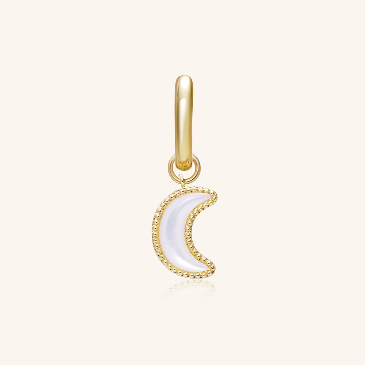 Single Moon Charm Earring