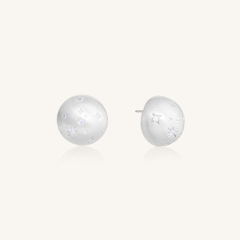 Starry Night Round Stud Earrings